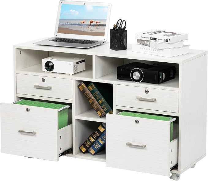 VINGLI Wood Mobile File Cabinet by VINGLI