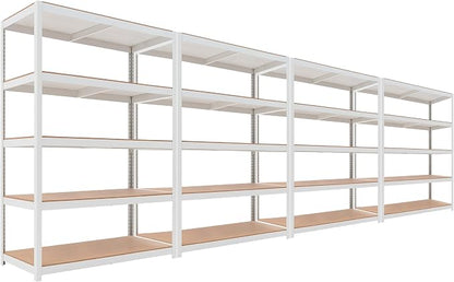 HOMEDANT House Lift-Beam White Boltless Heavy Duty Garage Storage Shelving by TheBestOrganizingSolution