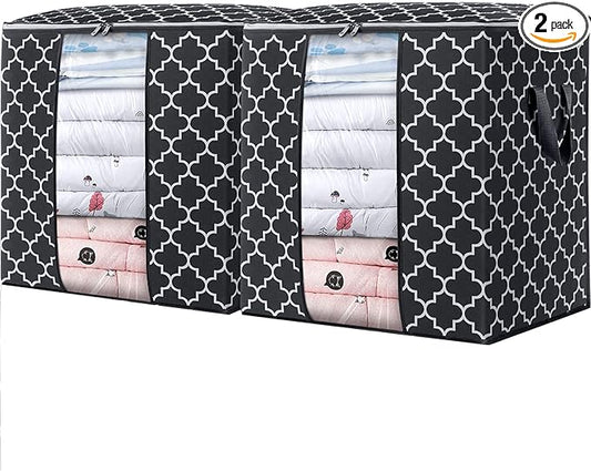 WISELIFE Storage Bags 2 Pack/100L Large Blanket Clothes Organization and by WiseLife