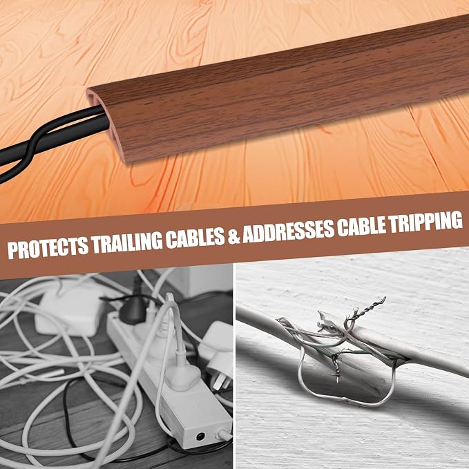 Floor Cord Cover Self Adhesive Cord Hider, 3.3FT Cable Management, Extension - Image 6