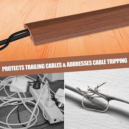 Floor Cord Cover Self Adhesive Cord Hider, 20FT Cable Management, Extension - Image 6