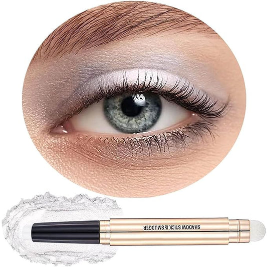 White Eyeshadow Stick Makeup, Highlighter Matte Cream Eye Shadow Pencil by SAUBZEAN