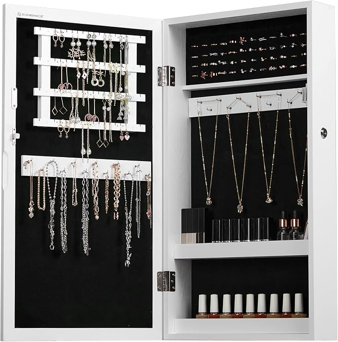 SONGMICS Lockable Jewelry Cabinet Armoire - Image 8