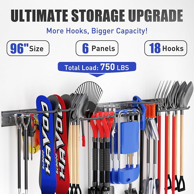 Garage Tool Organizer Wall Mount 96 inches - Image 2