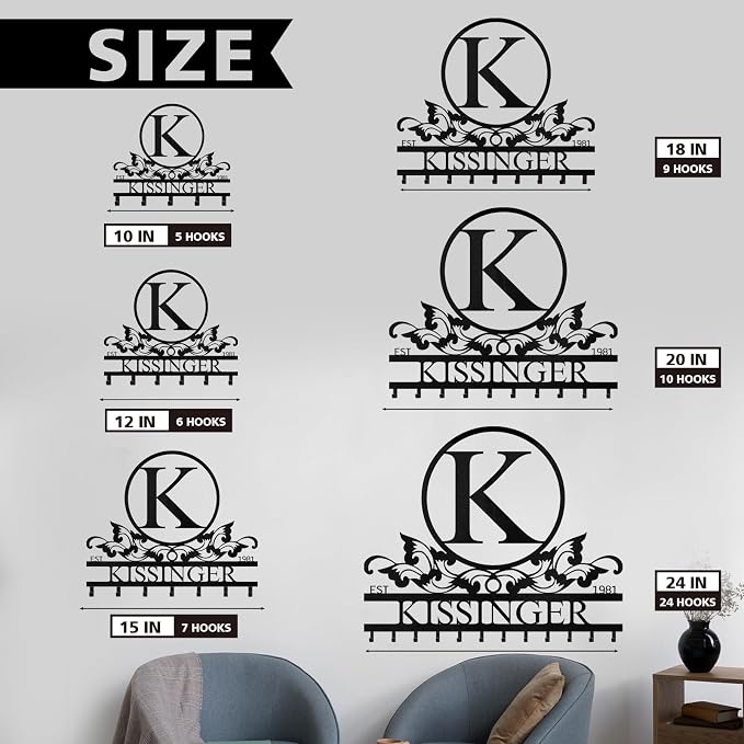 Personalized Key Holder Wall Mount - Image 6