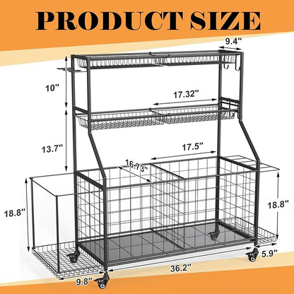 Sports Equipment Organizer, Garage Ball Storage Racks - Image 8