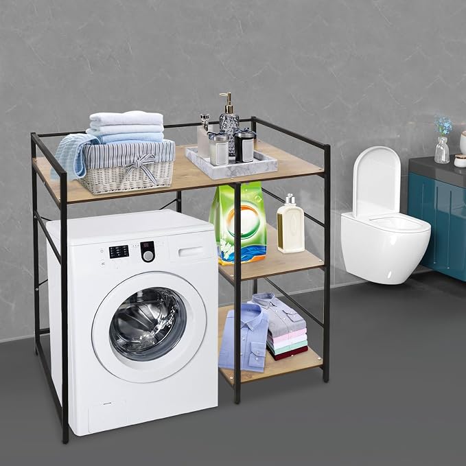 3 Tier Washing Machine Shelf, Over The Washer and Dryer Storage Shelves Space - Image 7