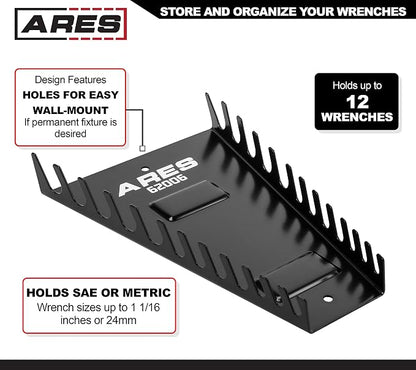 ARES 62006-12-Slot Metal Magnetic Wrench Organizer - Image 2