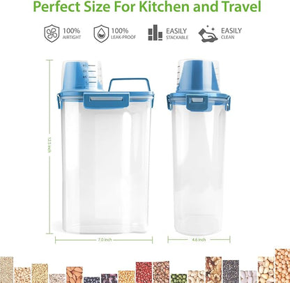 Rice Airtight Storage Container, 3 to 5Lbs Cereal Dry Food Flour Bin, Pet Dog - Image 2