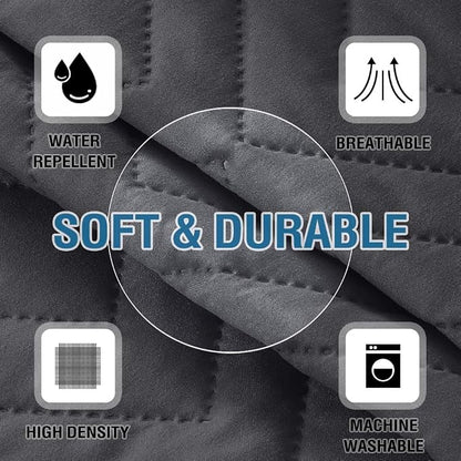 H.VERSAILTEX Armrest Covers for Sofa Water Resistant Couch Arm Covers Remote - Image 7