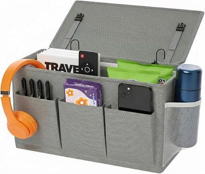 Dual-Purpose Bedside Caddy Organizer Hanging Storage Bag Dorm Storage by Rocnim