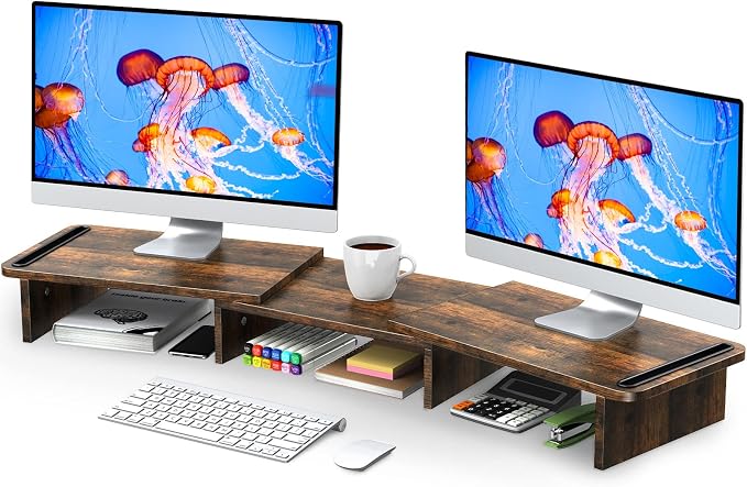 Zimilar Dual Monitor Stand Riser, Monitor Stand by Zimilar
