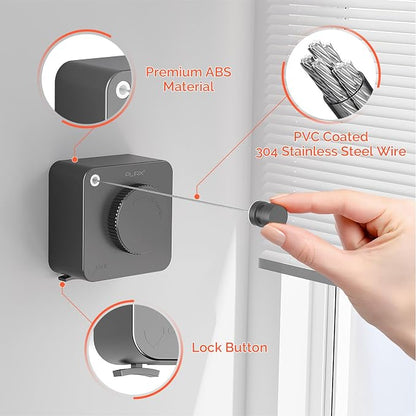 Retractable Clothesline Indoor, Non-Sagging Outdoors Clothesline Retracting - Image 5