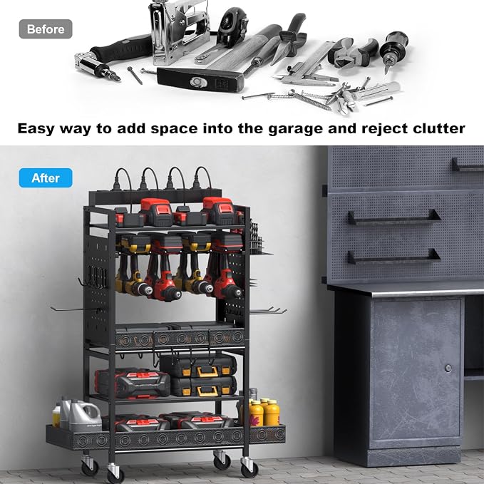 CCCEI Garage Power Tools Organizer Cart - Image 5