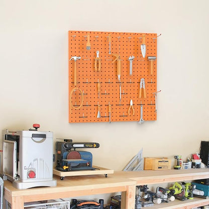 TORACK Metal Pegboard Wall Organizer 24" x 24" or 12" x 48", Modular Pegboard - Image 7