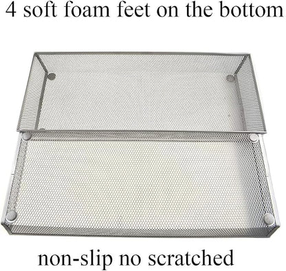 HAHIYO Stackable Mesh Tray Cup 15 x 6 x 2 inches Sturdy Container - Image 2
