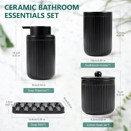 BosilunLife Black Bathroom Accessories Set - Image 2