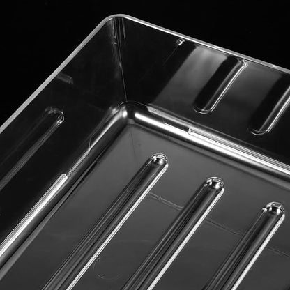 Stackable Paper Tray Organizer for Desk Wide Letter File Holder Transparent - Image 9