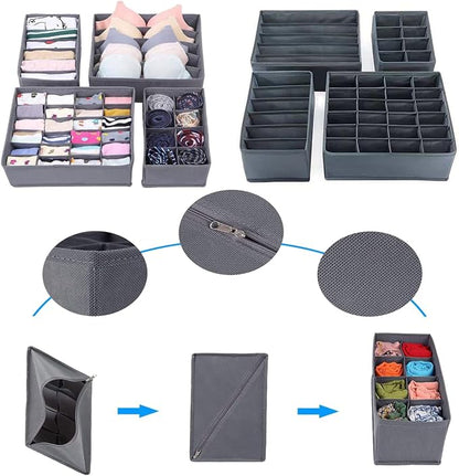 8 Pack Foldable Drawer Organizer - Image 3