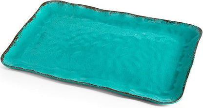 LEHAHA Vintage Melamine Serving Tray Set, Rectangular Large Serving - Image 5