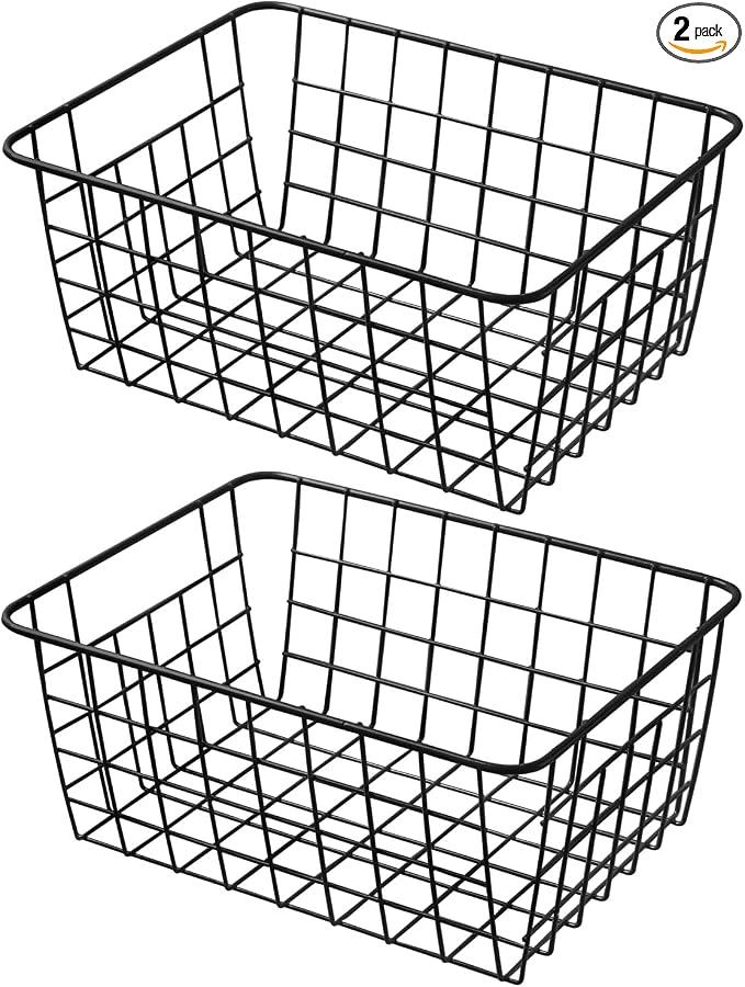 11" Upright Freezer Storage Baskets, Bathroom Organizing by Brightalk
