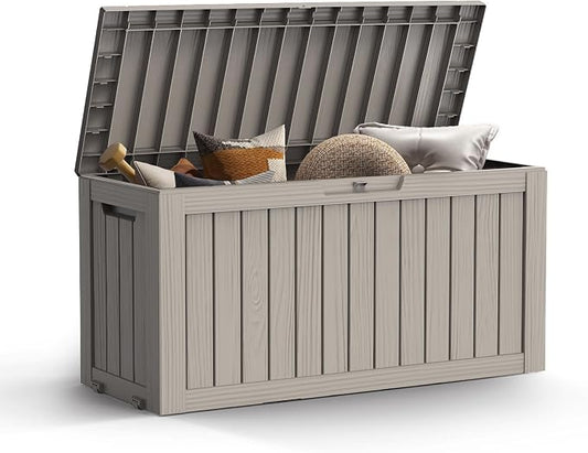 Mars Villa 72 Gallon Deck Box, Outdoor Storage Box Waterproof, Outside Resin by MarsVilla