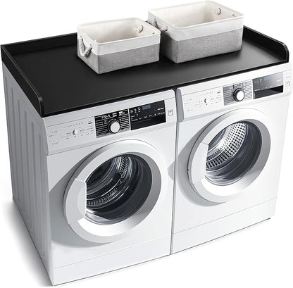 Washer Dryer Countertop with 2 Pack Storage Baskets, Wood Washer and Dryer by GLDZI