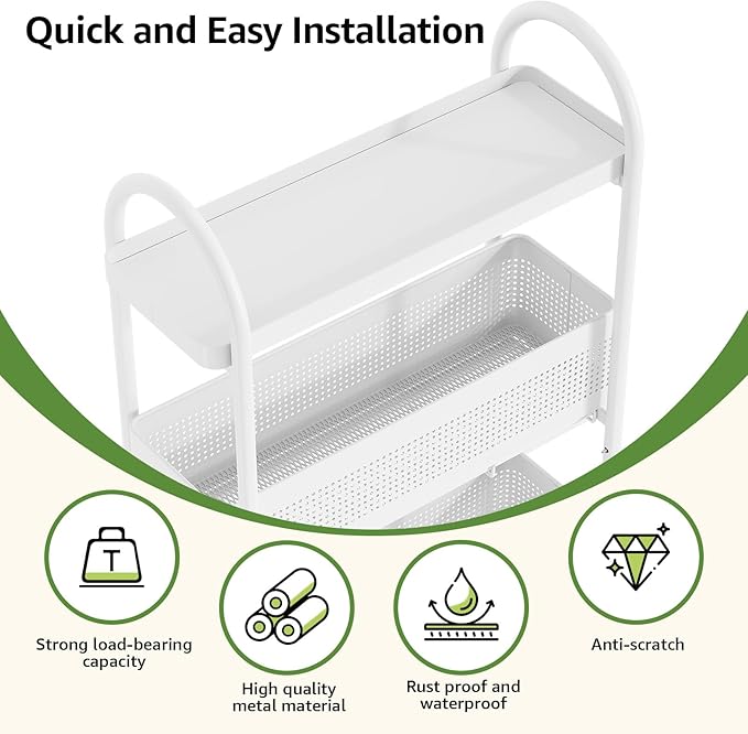 KINGRACK 5-Tier Slim Storage Cart - Image 6