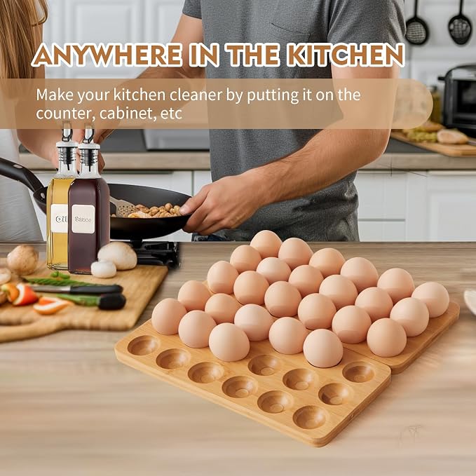 Egg Basket for Chicken Owners Egg Holder Countertop for Parents - Image 4