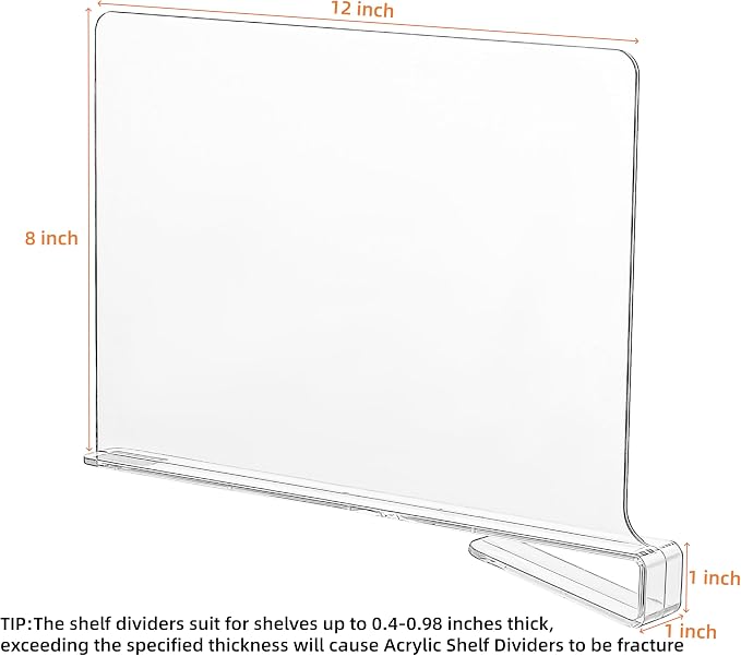 CY craft Acrylic Shelf Divider, Wood Shelf Dividers - Image 3