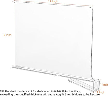 CY craft Acrylic Shelf Divider, Wood Shelf Dividers - Image 3