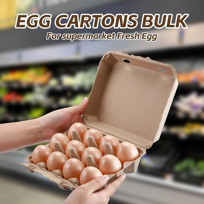 Zhanmai 100 Pack Egg Carton Bulk 12 Chicken Duck Egg Carton Vintage Printed - Image 4