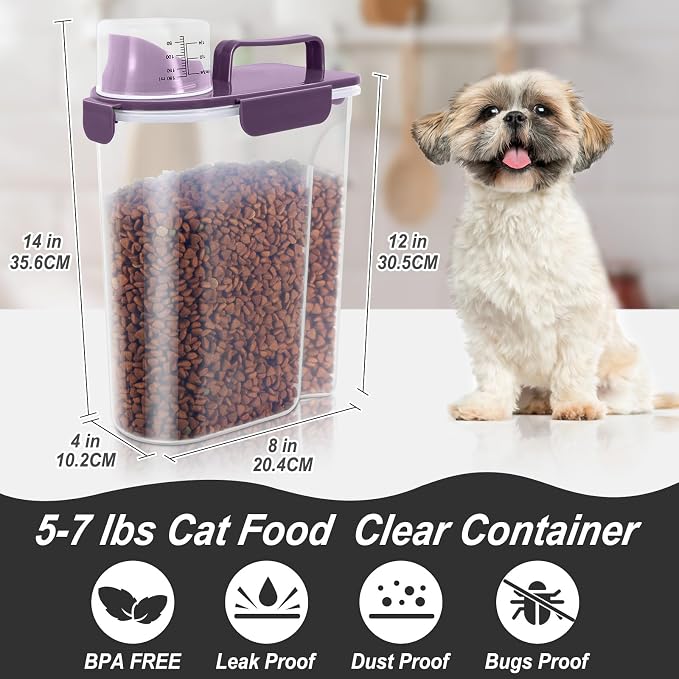 5Lbs/6Qt Airtight Pet Storage Container Translucent Body, Upgraded Large Nozzle - Image 3