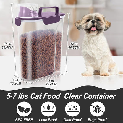 5Lbs/6Qt Airtight Pet Storage Container Translucent Body, Upgraded Large Nozzle - Image 3