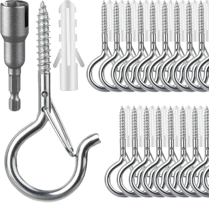 36 PCS Q-Hanger Hooks, Screw Hooks by FSAH