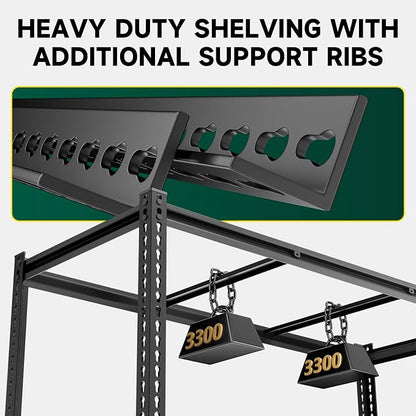 5-Tier 60" W X 24" D X 72" H Storage Shelves 3000LBS Garage Shelving Metal - Image 5