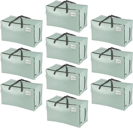 VENO 10 Pack Moving Bags and Large Christmas Decoration Storage Bins by Veno