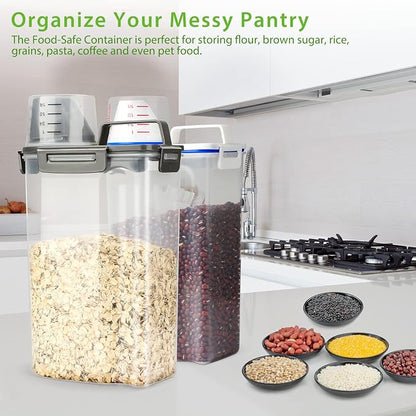 Rice Airtight Storage Container, 3 to 5Lbs Cereal Dry Food Flour Bin, Pet Dog - Image 6