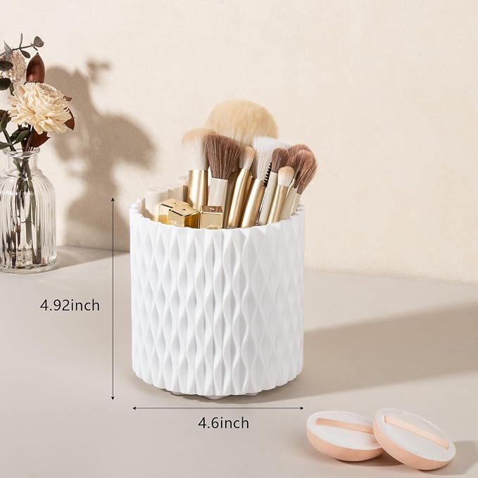 Anyoifax Makeup Brush Holder Organizer 360°Rotating Make Up Brushes Container - Image 4