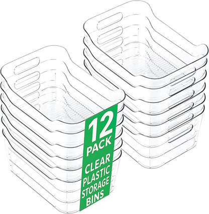 12 Pack Clear Plastic Storage Bins, Acrylic Organizer and Containers - Image 9