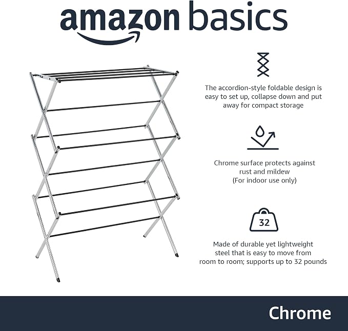 Amazon Basics Foldable Portable Laundry Drying Rack - Image 3