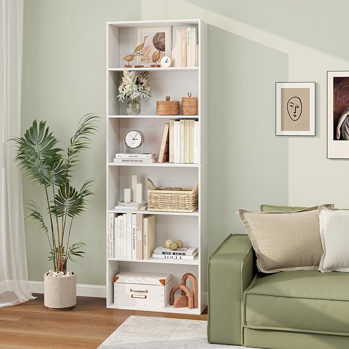 Tangkula 6-Tier Bookcase, 70” Tall Freestanding Bookshelf - Image 2