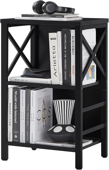 Small Bookshelf, 3 Tier Industrial Bookcase by MNEETRUNG