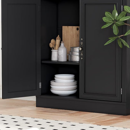 71.4" Tall Bookshelf with Cabinet, 5-Tier Floor Standing Bookcase with Doors & - Image 6