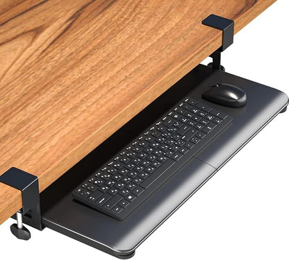 BONTEC Keyboard Tray Under Desk, Pull Out Keyboard & Mouse Tray by BONTEC