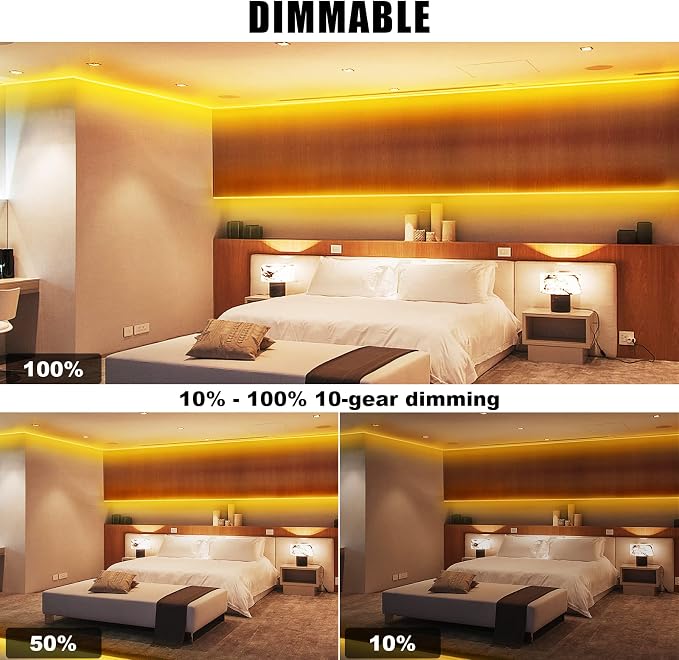 32.8ft Orange Color COB Strip Lights - Image 6