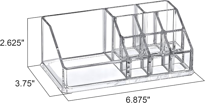 Amazing Abby - Tiffany - 2-Pack Acrylic Cosmetic Organizer, Transparent Plastic - Image 3