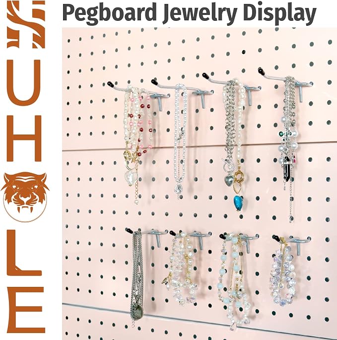 HUHOLE Pegboard Hooks 6 Inch 50PC, Ideal Garage Organization, Wall Storage Tool - Image 5