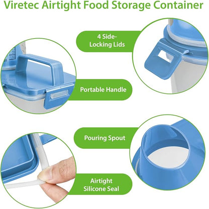 Rice Airtight Storage Container, 3 to 5Lbs Cereal Dry Food Flour Bin, Pet Dog - Image 7