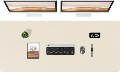 Aothia Leather Desk Pad Protector, Office Desk Mat, Large Mouse Pad, Laptop by AothiaSimpleNaturalUnique